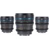 SIRUI Kit Nightwalker 24mm, 35mm, 55mm T1.2 S35 Fujifilm X - Cinza