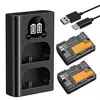 K&F CONCEPT Kit Carregador Duplo + 2 Baterias LP-E6P 2400mAh