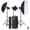 GODOX Kit Triplo Flash de Estúdio QT400IIM