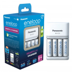 ENELOOP Plastic FREE Pro Carregador BQ-CC55 + 4 Pilhas AA 2000mAh - Branco