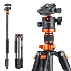 K&F CONCEPT Tripé / Monopé de Carbono D254C1+ Cabeça de Bola BH-28L
