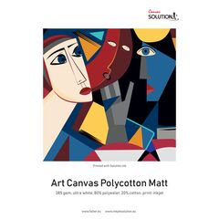 SOLUTION Tela para Impressoras a Jato de Tinta - Polycotton MATT Ultra White 385g/m² - Rolo de 61cmx18m