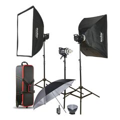 GODOX Kit Flash de Estúdio Triplo MS300-D 300W