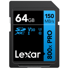 LEXAR Professional SDHC 800x 150MB/s Classe 10 U1 UHS-I 4K - 64GB