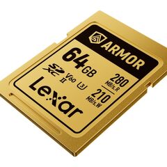 LEXAR SDXC ARMOR GOLD 280Mb/s Classe 10 V60 U3 UHS-II - 64GB