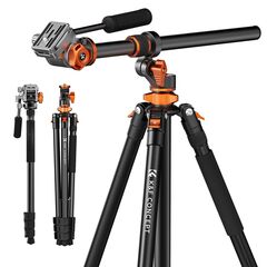 K&F CONCEPT Tripé de Vídeo K254A7 + Cabeça Fluida FH-03