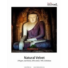 SOLUTION Papel para Impressoras a Jato de Tinta - Fine Art Natural Velvet A2 270g/m² - 25 Folhas