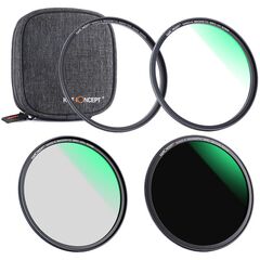 K&F CONCEPT Kit de Filtros Magnéticos UV CPL e ND1000 72mm
