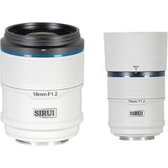 SIRUI Kit Sniper Series 16mm, 75mm f/1.2 Nikon Z - Branco