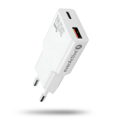 EVERACTIVE SC-380Q Adaptador AC/DC C/duas saídas USB-C 30W