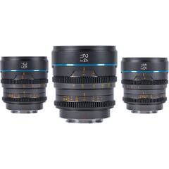 SIRUI Kit Nightwalker 24mm, 35mm, 55mm T1.2 S35 Fujifilm X - Cinza