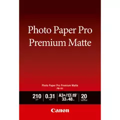 CANON Papel para Impressora Jato de Tinta Premium Mate PM-101 A3+ - 20 folhas