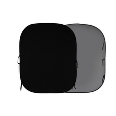 MANFROTTO Fundo de Tecido Dobrável Liso Preto/Cinza Médio 1.8 x 2.15 m