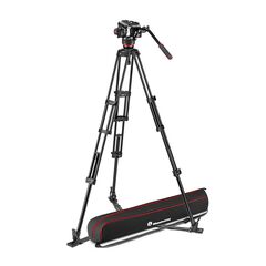 MANFROTTO Cabeça Esférica 504X com Tripé Duplo de Alumínio e Estabilizador de Solo