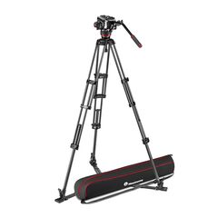 MANFROTTO Cabeça Esférica 504X com Tripé Duplo de Carbono e Estabilização ao Nível do Solo