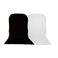 MANFROTTO Fundo de Tecido Dobrável Liso c/ Extensão de Solo Preto/Branco 180x215cm