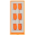 JJC Estojo para Cartões TF e CFexpress Type-A MCK-CFA6GO - Cinza / Laranja