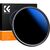 K&F CONCEPT Filtro Densidade Variável ND2-ND2000 NANO-C Series – 72mm