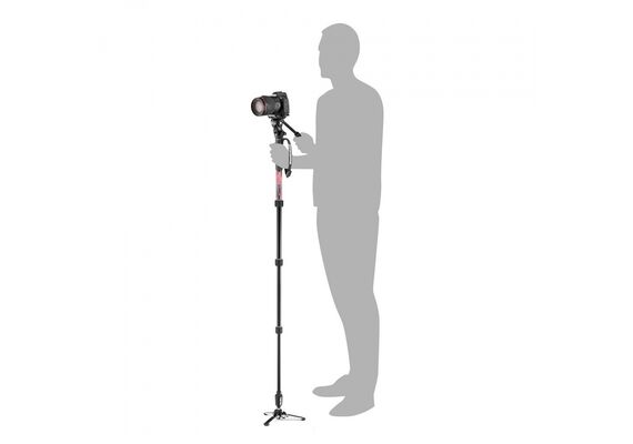 MANFROTTO Monopé Element MII MVMELMIIA4 com Cabeça Fluida - Vermelho