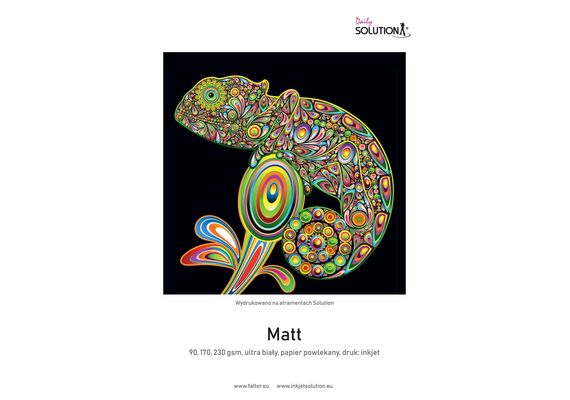SOLUTION Papel para Impressora Jato de Tinta MATT Ultra White A4 (230g/m2) - 100 Folhas