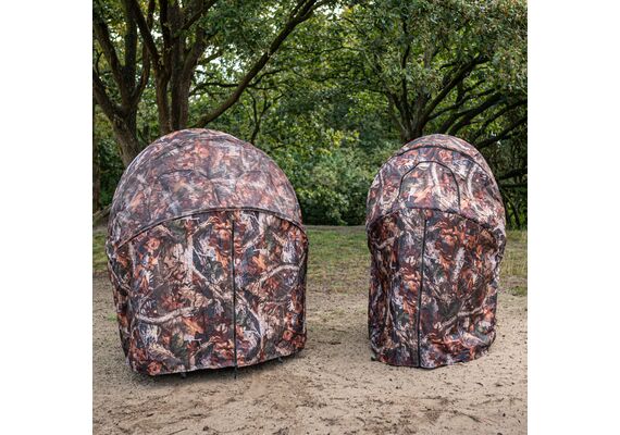 CARUBA Tenda Camuflada com Cadeira Dupla no Interior