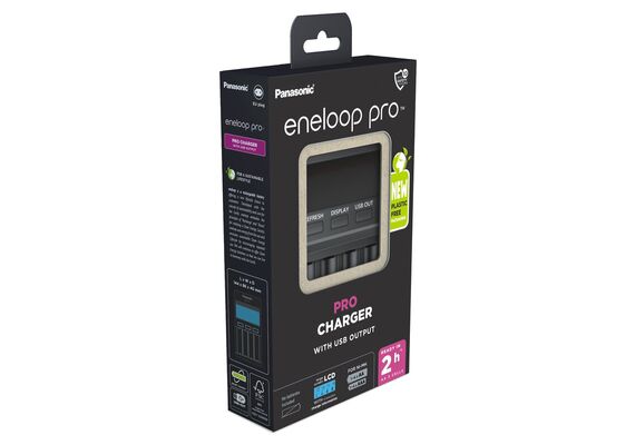 ENELOOP Pro Plastic FREE Carregador Profissional BQ-CC65 com LCD