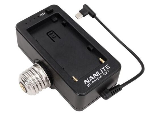 NANLITE Adaptador de Bateria NPF com Casquilho E27