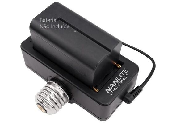 NANLITE Adaptador de Bateria NPF com Casquilho E27