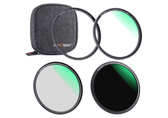 K&F CONCEPT Kit de Filtros Magnéticos UV CPL e ND1000 77mm