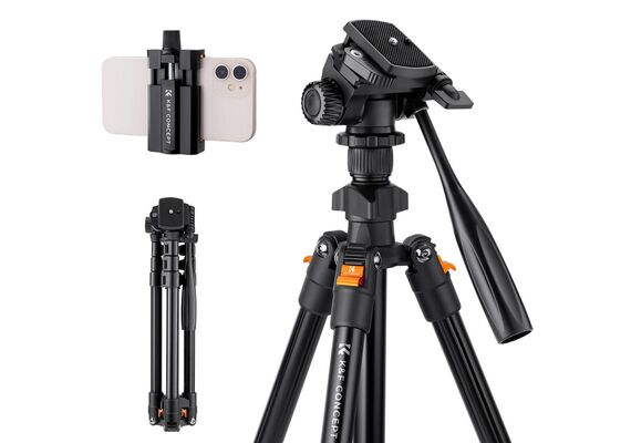 K&F CONCEPT Tripé de Vídeo + Suporte de Smartphone K234A0