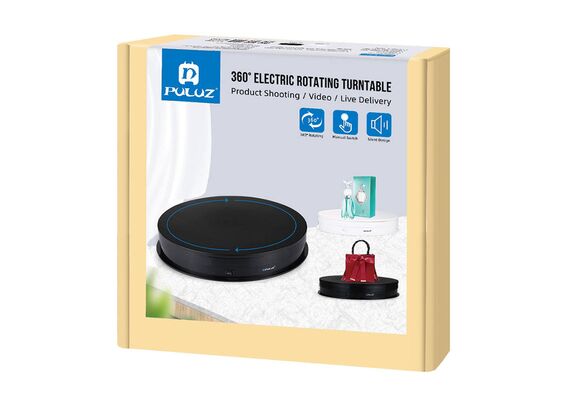 PULUZ Mesa Giratória 360º USB 30cm Preta