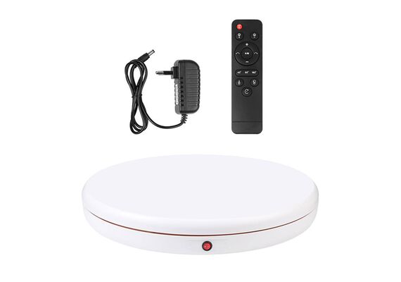 PULUZ Mesa Giratória 360º USB 45cm Branco