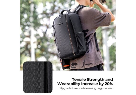 K&F CONCEPT Mochila Multifuncional Camera Backpack KF13.140 - 15L (Preto)