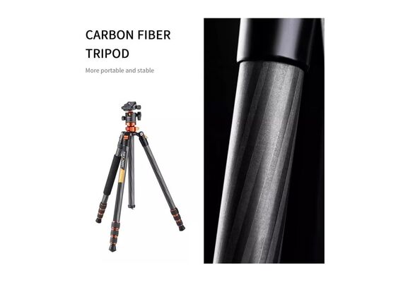 K&F CONCEPT Tripé/Monopé de Carbono SA254C1 + Cabeça de Bola
