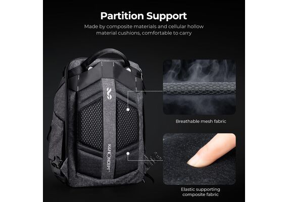 K&F CONCEPT Mochila Multifuncional Camera Alpha Backpack KF13.105 - 25L (Cinza)