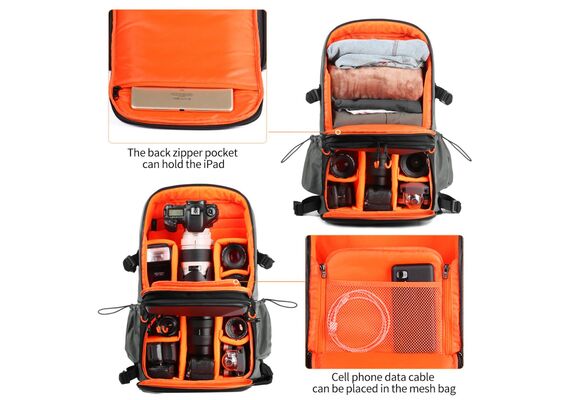 K&F CONCEPT Mochila Multifuncional Camera Backpack KF13.107 - 32L