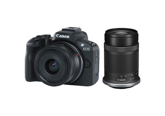 CANON EOS R50 + RF-S 18-45mm + 55-210mm (Preto)