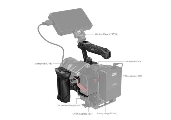 SMALLRIG 3710 "Rhinoceros" Kit Cage para Sony Alpha 7R V / Alpha 7 IV / Alpha 7S III