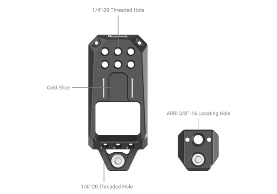 SMALLRIG 3990 Top Plate para Unidade de Pega XLR da Sony FX3 MD3990