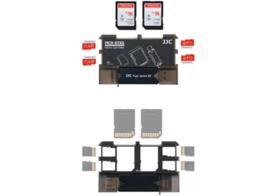JJC ESTOJO PARA CARTÕES DE MEMÓRIA - MCH-STK6GR