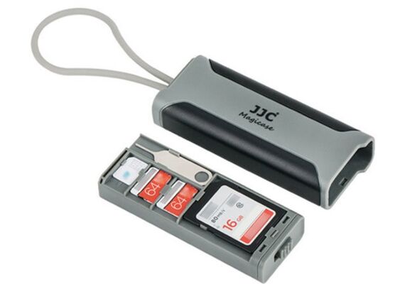 JJC Estojo para Cartões SD / TF / nanoSIM / USB 3.0 Multi-function Card Reader MCR-STM5BP