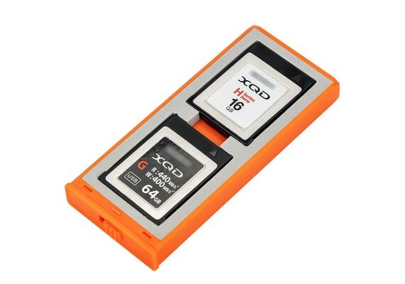 JJC Estojo para Cartões XQD MCK-XQD4GO - Cinza / Laranja