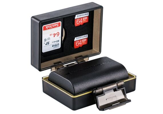 JJC Estojo para Bateria SD / microSD / Canon LP-E6 / LP-E6N / JJC B-LPE6 BC-LPE6