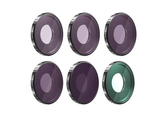 FREEWELL All Day Conjunto de 6 Filtros ND8/PL + ND16/PL + ND32/PL + ND64/PL + ND1000 + UV para DJI Action 3