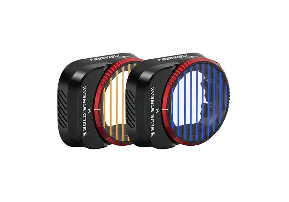 FREEWELL Streak Filtros Anamórficos para DJI Mini 3 Pro / Mini 3 (Azul + Dourado)