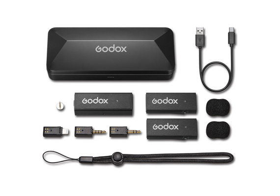 GODOX MoveLink Mini LT 2 Kit Microfone Wireless Duplo - Preto