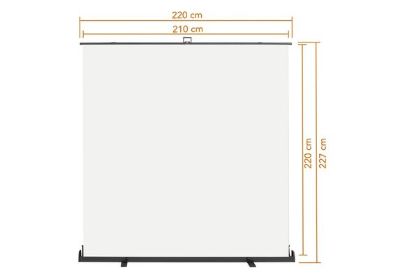 WALIMEX PRO Fundo Roll-Up 210x220cm - Branco