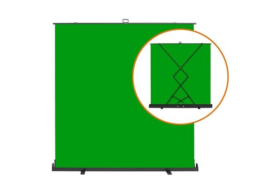 WALIMEX PRO Fundo Roll-Up 210X220cm - Verde Chromakey