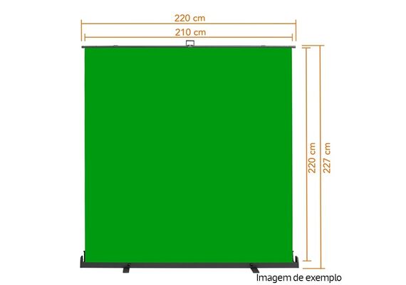 WALIMEX PRO Fundo Roll-Up 210X220cm - Verde Chromakey