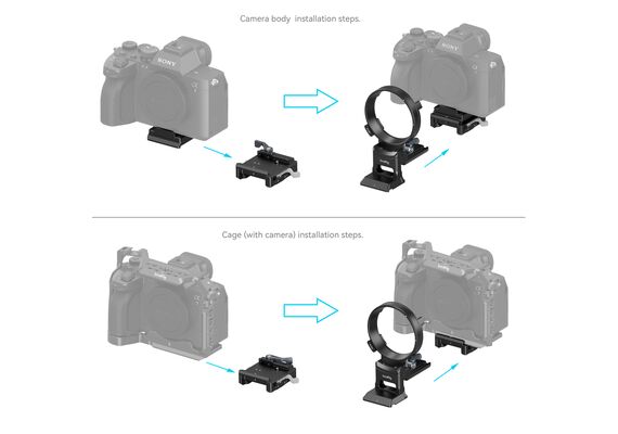 SMALLRIG 4244 Sapata Rotativa Horizontal para Vertical para Sony E e FX